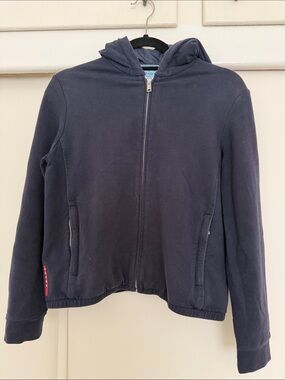 Prada Navy Zip Hoodie Jacket